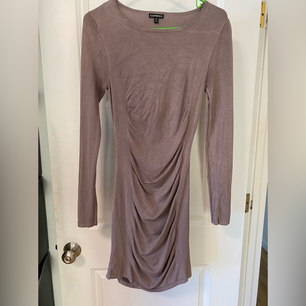 Express Knit Tan Dress